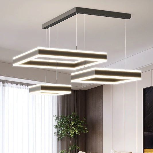 Cosy - Glow Square Up And Down Light Fixture Chandelier-Cosy Home Collection’s